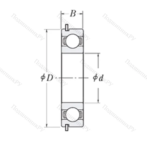 Подшипник шариковый радиальный 6836NR от производителя  CYSD