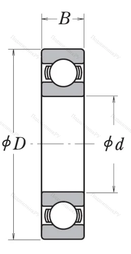 Однорядный шариковый подшипник 6220 CM от производителя  NSK