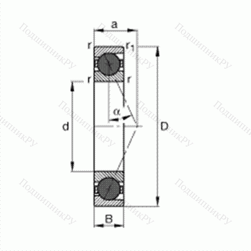 Подшипник шпиндельный HCB 7034-E-T-P 4S от производителя  FAG Подшипник шпиндельный HCB 7034-E-T-P 4S от производителя  FAG
