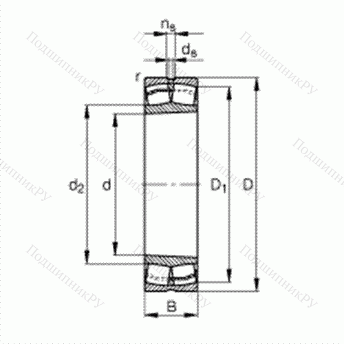 Подшипник роликовый самоустанавливающийся 22236-E 1-K от производителя  FAG Подшипник роликовый самоустанавливающийся 22236-E 1-K от производителя  FAG