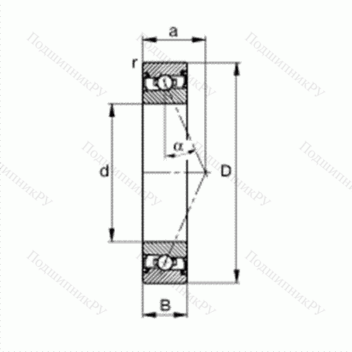 Подшипник шпиндельный HSS 7028-E-T-P 4S от производителя  FAG Подшипник шпиндельный HSS 7028-E-T-P 4S от производителя  FAG