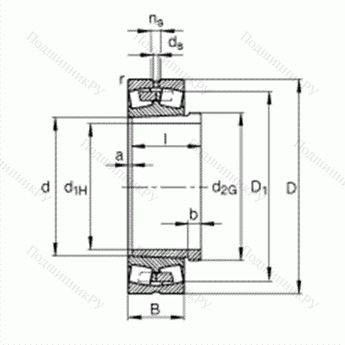 Подшипник роликовый самоустанавливающийся 22260-K-MB + AH 2260G от производителя  FAG
