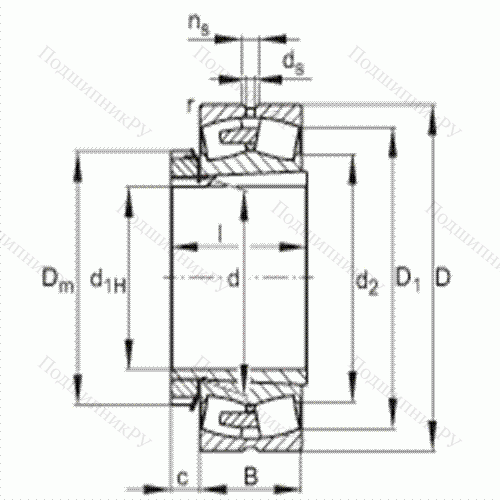 Подшипник роликовый самоустанавливающийся 22352-E 1A-K-MB 1 + H 2352X от производителя  FAG