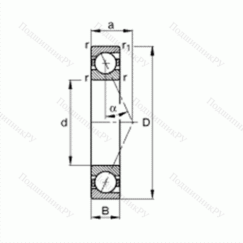 Подшипник шпиндельный B 71915-E-T-P 4S от производителя  FAG Подшипник шпиндельный B 71915-E-T-P 4S от производителя  FAG