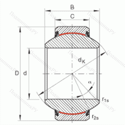 Подшипник шарнирный GE 60-FW-2RS