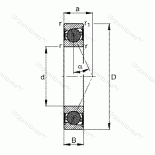 Подшипник шпиндельный HCB 7024-E-2RSD-T-P 4S от производителя  FAG Подшипник шпиндельный HCB 7024-E-2RSD-T-P 4S от производителя  FAG