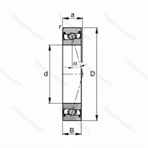 Подшипник шпиндельный HCS 71922-C-T-P 4S от производителя  FAG Подшипник шпиндельный HCS 71922-C-T-P 4S от производителя  FAG