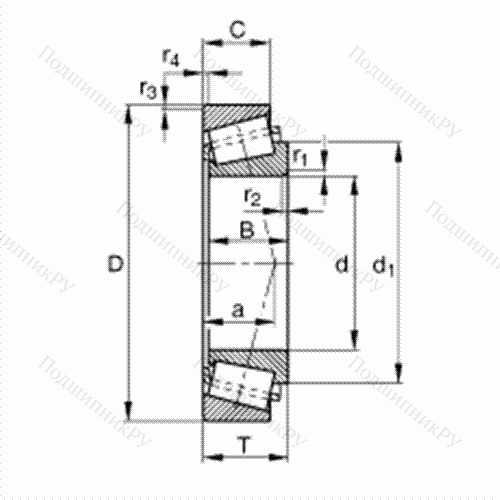 Подшипник роликовый конический 30302-A от производителя  FAG Подшипник роликовый конический 30302-A от производителя  FAG