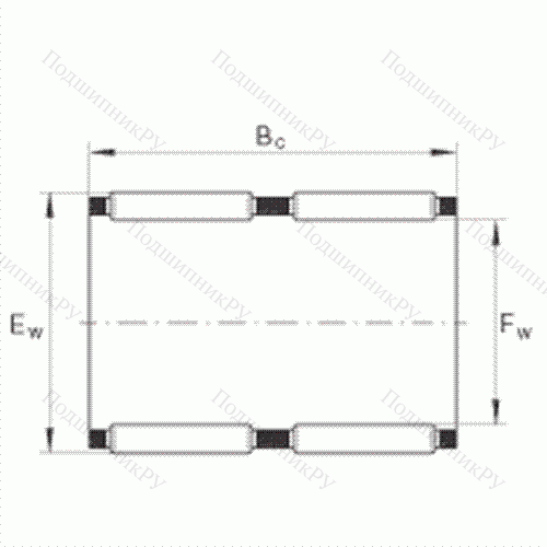 Подшипник роликовый игольчатый без колец K 42X 47X 30-ZW