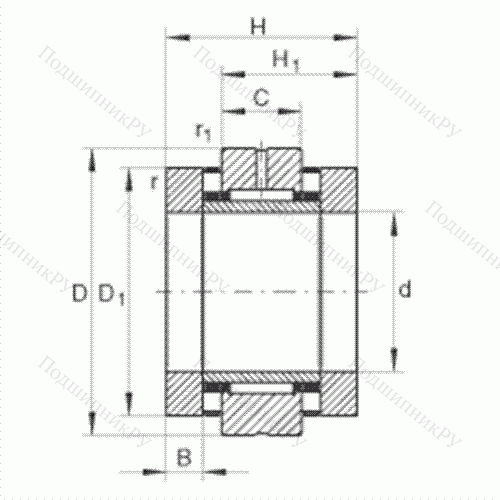 Подшипник комбинированный роликовый ZARN 65125-TV от производителя  INA Подшипник комбинированный роликовый ZARN 65125-TV от производителя  INA